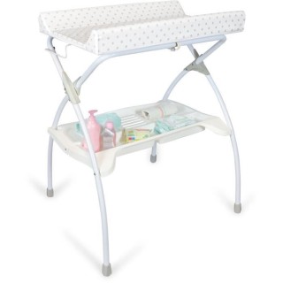 Table a langer MOON avec plan a langer - Matiere PVC - Etoile grise -