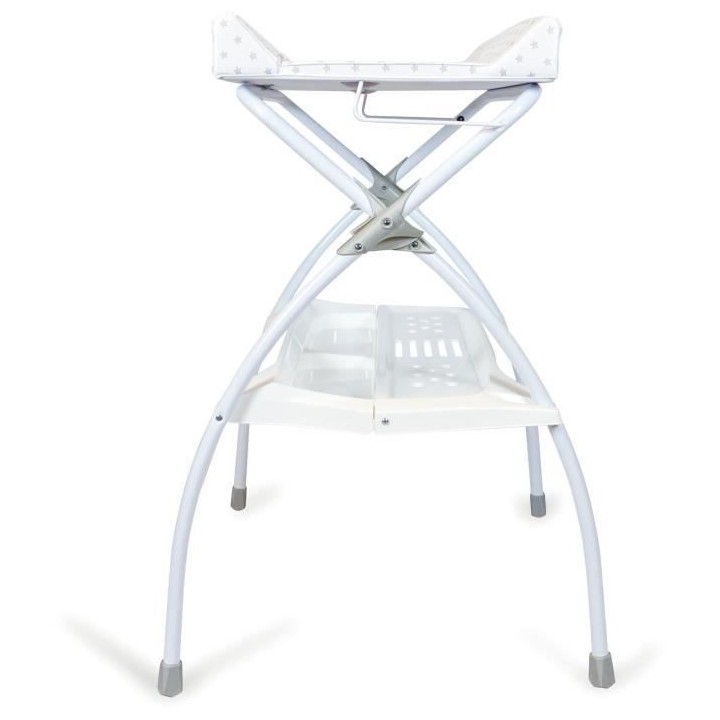 Table a langer MOON avec plan a langer - Matiere PVC - Etoile grise -