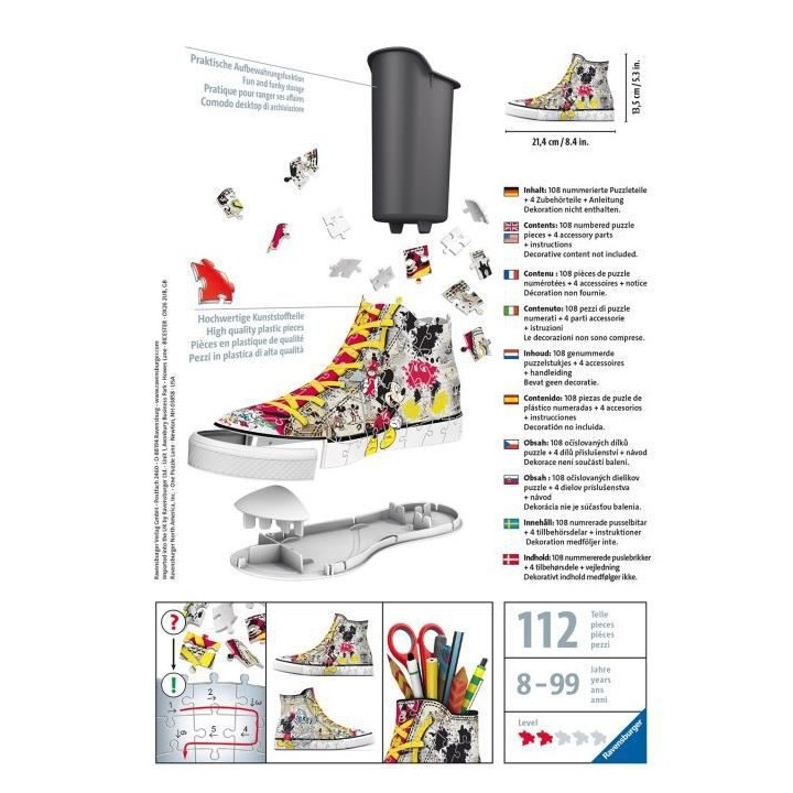 Puzzle 3D Sneaker - Disney Mickey Mouse