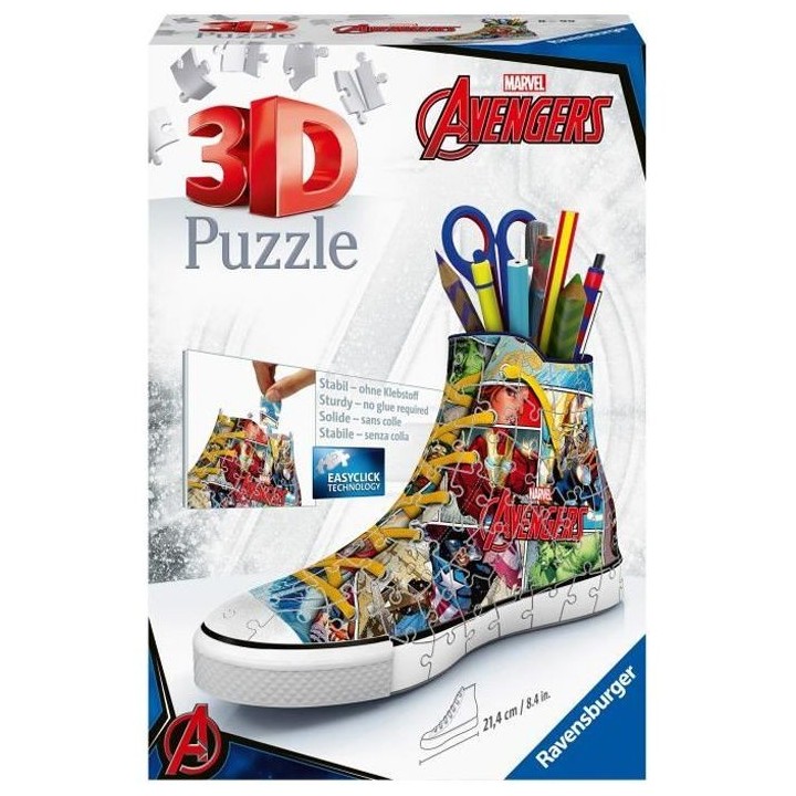 AVENGERS Puzzle 3D Sneaker - Ravensburger - Puzzle 3D enfant - sans co