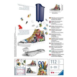 AVENGERS Puzzle 3D Sneaker - Ravensburger - Puzzle 3D enfant - sans colle - Pot a crayons 108 pieces - Des 8 ans