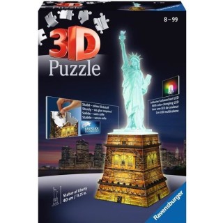 Puzzle 3D Statue de la Liberté illuminée - Ravensburger - Monument 1