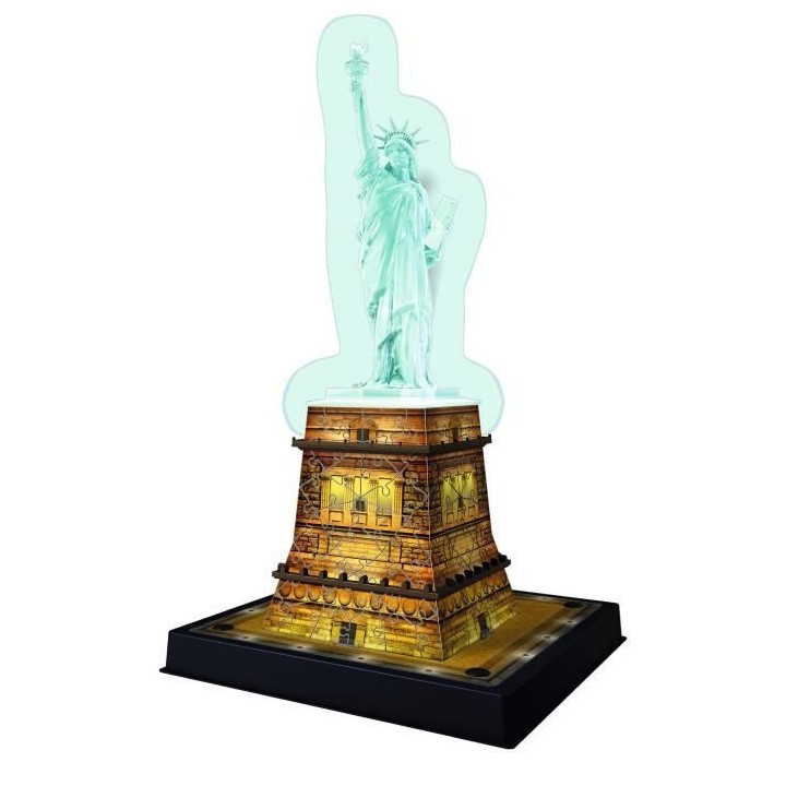 Puzzle 3D Statue de la Liberté illuminée - Ravensburger - Monument 1