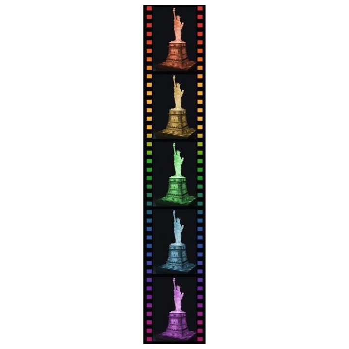 Puzzle 3D Statue de la Liberté illuminée - Ravensburger - Monument 1