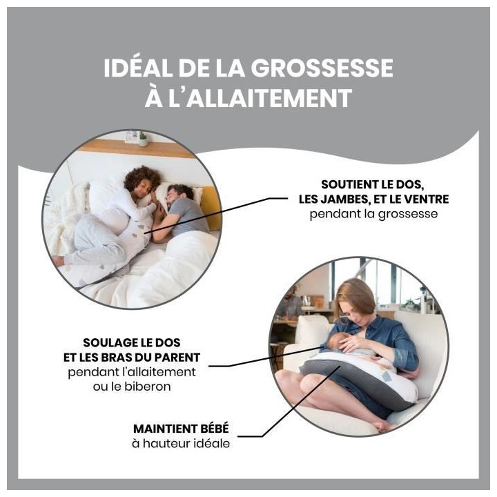 Babymoov Coussin de Maternité doomoo Bear Grey