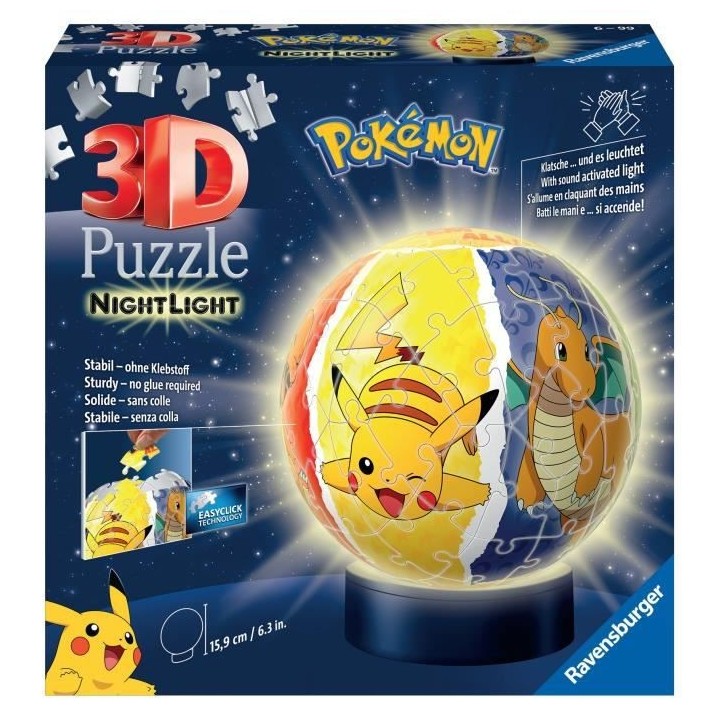Puzzle 3D Ball Pokémon 72p ill