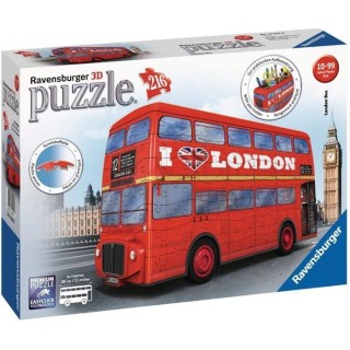 Puzzle 3D Bus londonien - Ravensburger - Véhicule 216 pieces - sans c