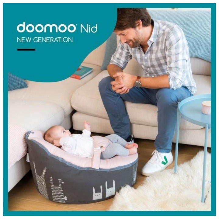 Babymoov Doomoo Nid - Transat bébé - Pouf Evolutif & Multifonctions