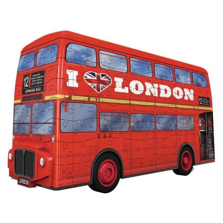Puzzle 3D Bus londonien - Ravensburger - Véhicule 216 pieces - sans c