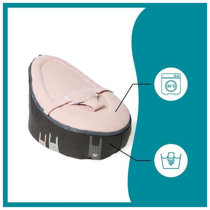 Babymoov Doomoo Nid - Transat bébé - Pouf Evolutif & Multifonctions