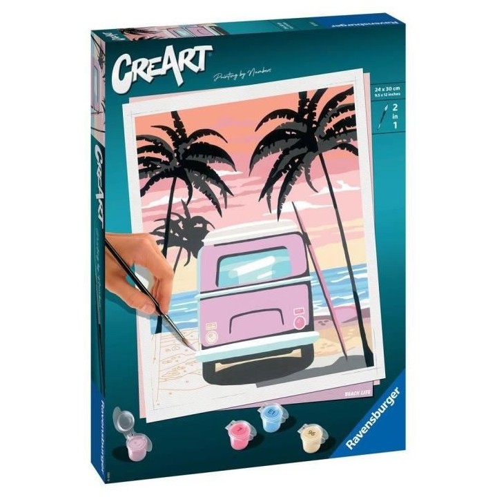 CreArt - grand - Bus on the beach - Ravensburger
