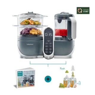 BABYMOOV Nutribaby(+) & Foodii - Robot Multifonctions & Kit de Gourdes