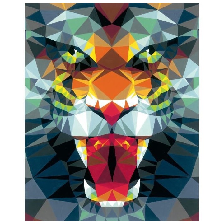 CreArt 24x30 cm- Polygon Tiger -4005556235148 - Ravensburger