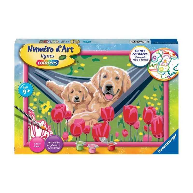 Numéro d'Art grand format - Labrador et tulipes -4005556235988 - Ravensburger