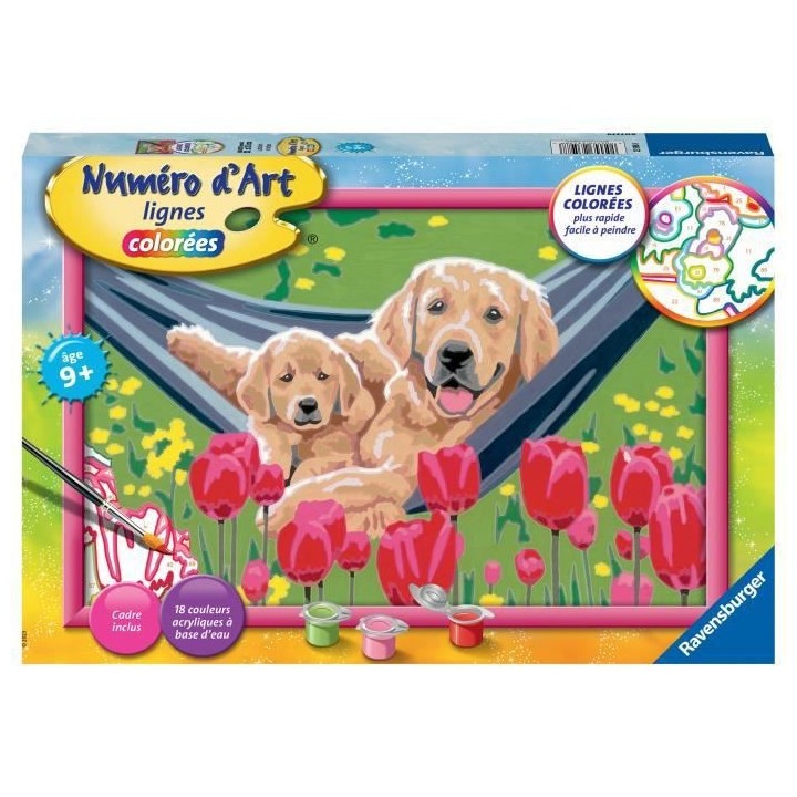 Numéro d'Art grand format - Labrador et tulipes -4005556235988 - Rave