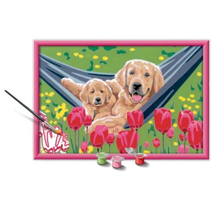 Numéro d'Art grand format - Labrador et tulipes -4005556235988 - Rave