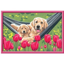 Numéro d'Art grand format - Labrador et tulipes -4005556235988 - Ravensburger