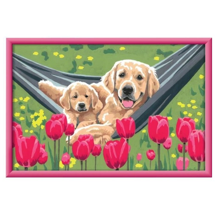 Numéro d'Art grand format - Labrador et tulipes -4005556235988 - Rave