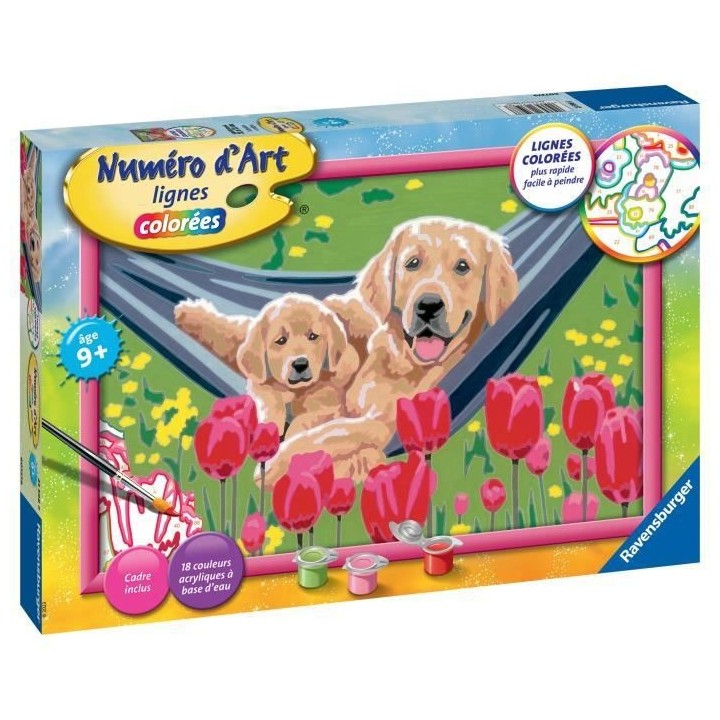 Numéro d'Art grand format - Labrador et tulipes -4005556235988 - Rave