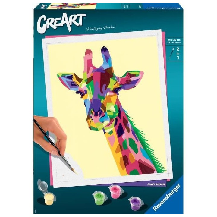 CreArt - grand - Girafe - Ravensburger - Coffret complet - Peinture au
