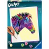 CreArt - grand - Zebre - Ravensburger - Coffret complet - Peinture au numéro Adulte - Des 12 ans