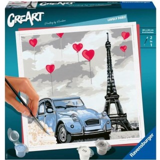CreArt - carré - Paris - Ravensburger - Coffret complet - Peinture au
