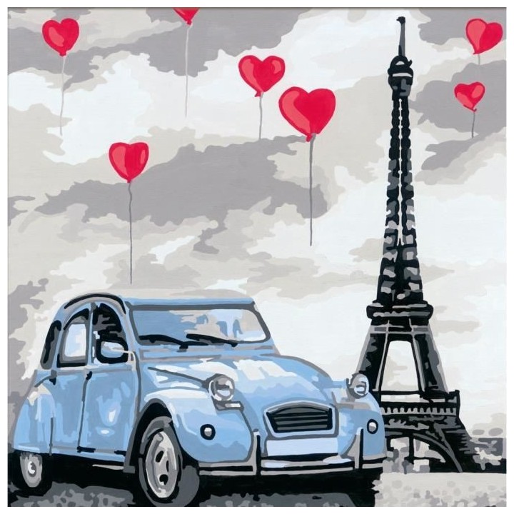 CreArt - carré - Paris - Ravensburger - Coffret complet - Peinture au