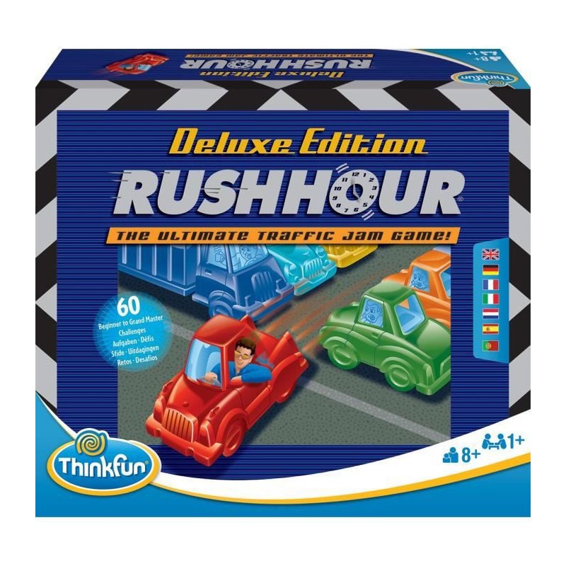 Rush Hour Deluxe - Ravensburger - Casse-tete Think Fun - 60 défis 5 niveaux - Des 8 ans - Français inclus