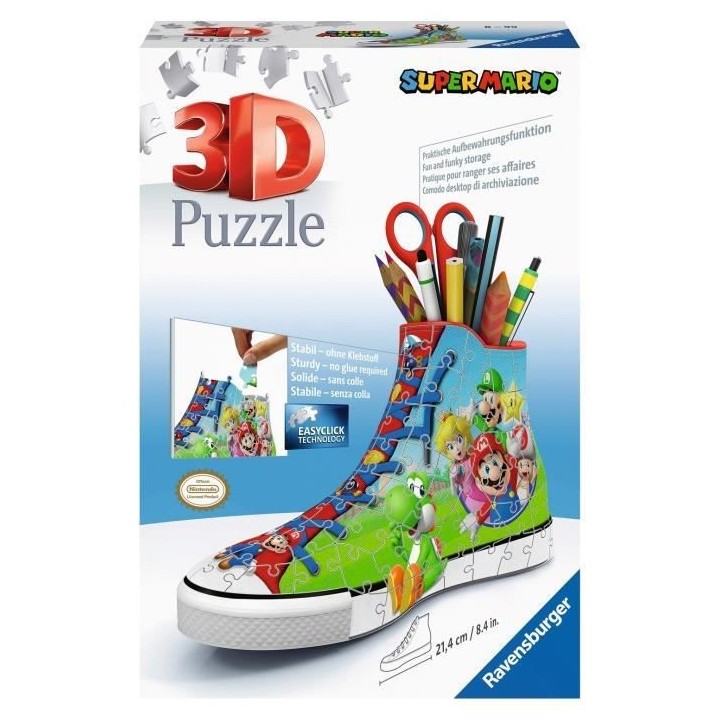 SUPER MARIO Puzzle 3D Sneaker - Ravensburger - Puzzle 3D enfant - sans