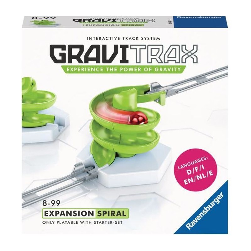 GraviTrax Bloc d'action Spirale - Jeu de construction STEM - Circuit de billes créatif - Ravensburger- des 8 ans