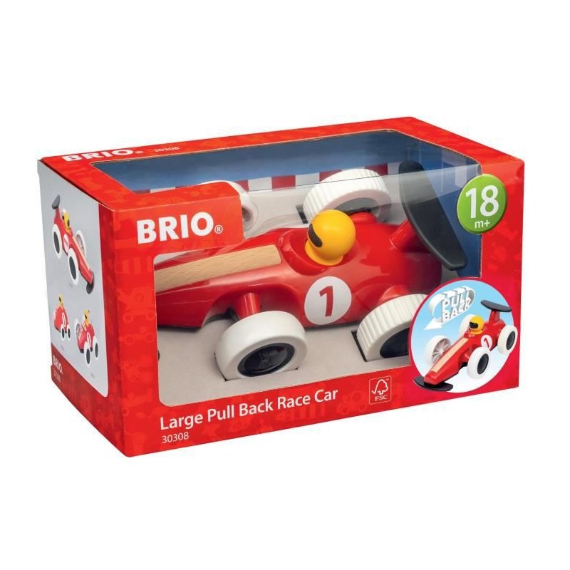 Grande voiture de course a rétrofriction - Jouet d'éveil premier age -7312350303087 - Brio World