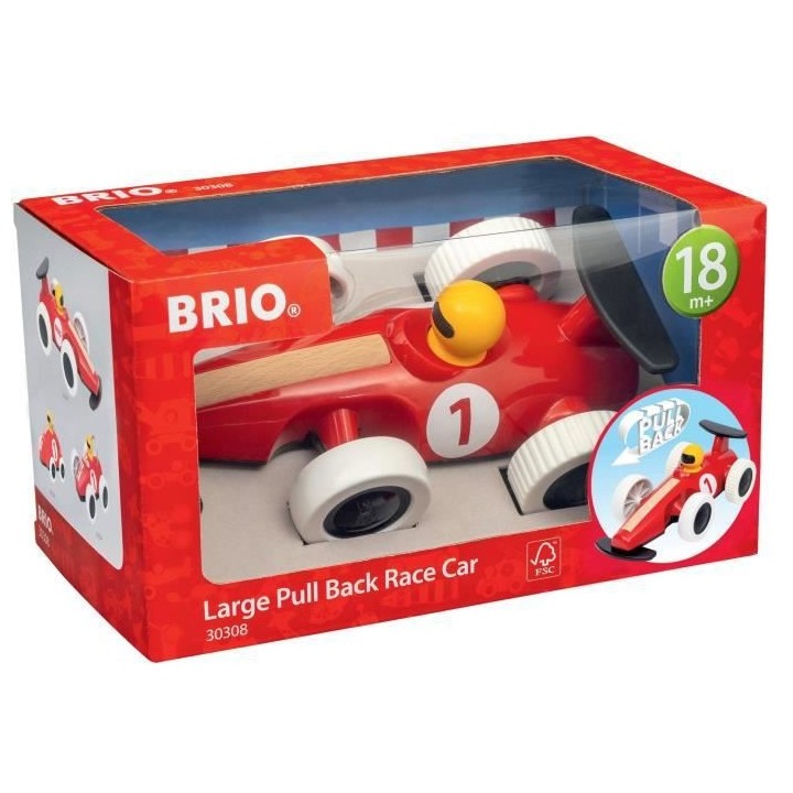 Grande voiture de course a rétrofriction - Jouet d'éveil premier age