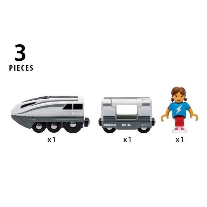 Train électrique Locomotive a piles Super Rapide -7312350360035 - Bri