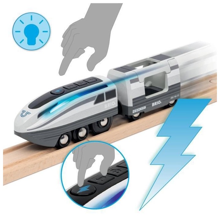 Train électrique Locomotive a piles Super Rapide -7312350360035 - Bri