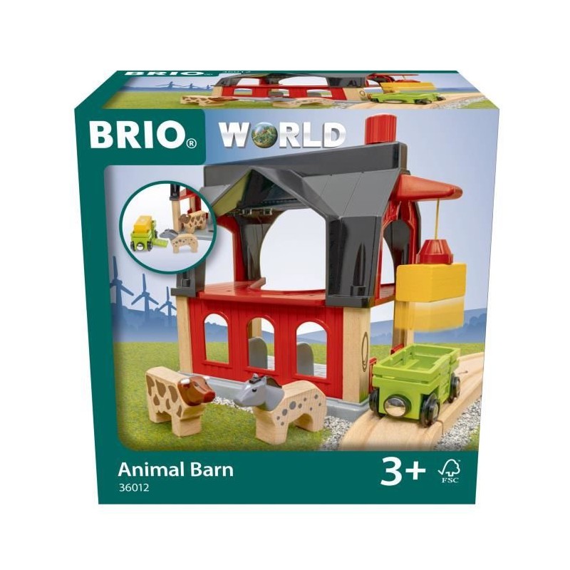 Grange des animaux - Accessoire pour circuit de train en bois -7312350360127 - Brio World