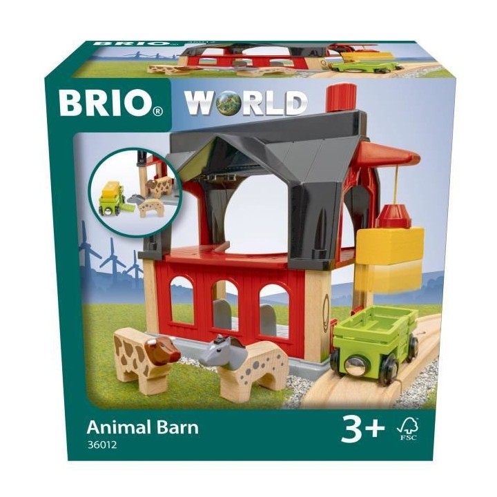 Grange des animaux - Accessoire pour circuit de train en bois -7312350