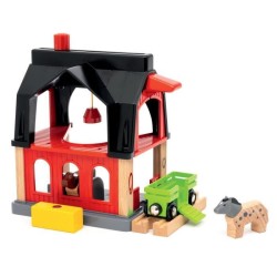 Grange des animaux - Accessoire pour circuit de train en bois -7312350360127 - Brio World