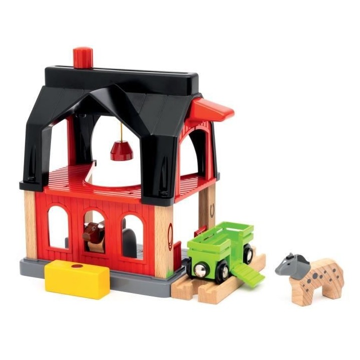 Grange des animaux - Accessoire pour circuit de train en bois -7312350