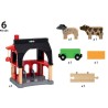 Grange des animaux - Accessoire pour circuit de train en bois -7312350360127 - Brio World