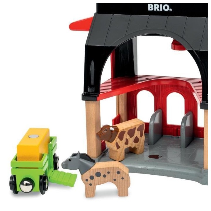 Grange des animaux - Accessoire pour circuit de train en bois -7312350