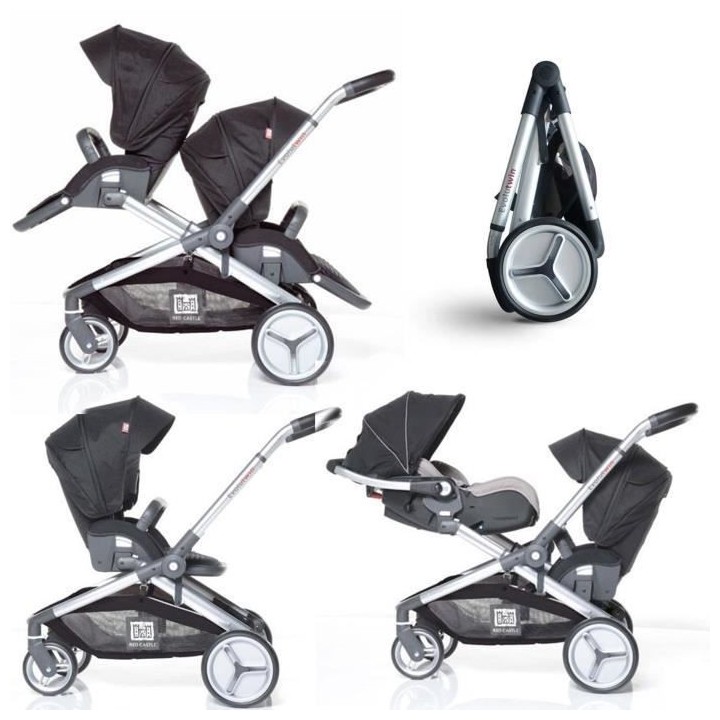 RED CASTLE Poussette double Evolutwin - Des la naissance - Jusqu'a 15k
