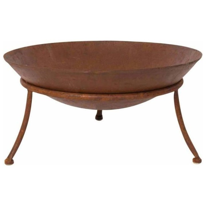 RED FIRE Brasero a bois Ø 47 cm Foyer Rouille Acier