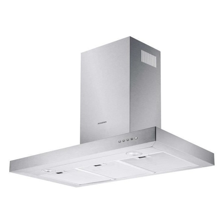 Hotte décorative ROSIeRES RTS900X - L 90 cm - Inox - 66 dB - 4 vitess