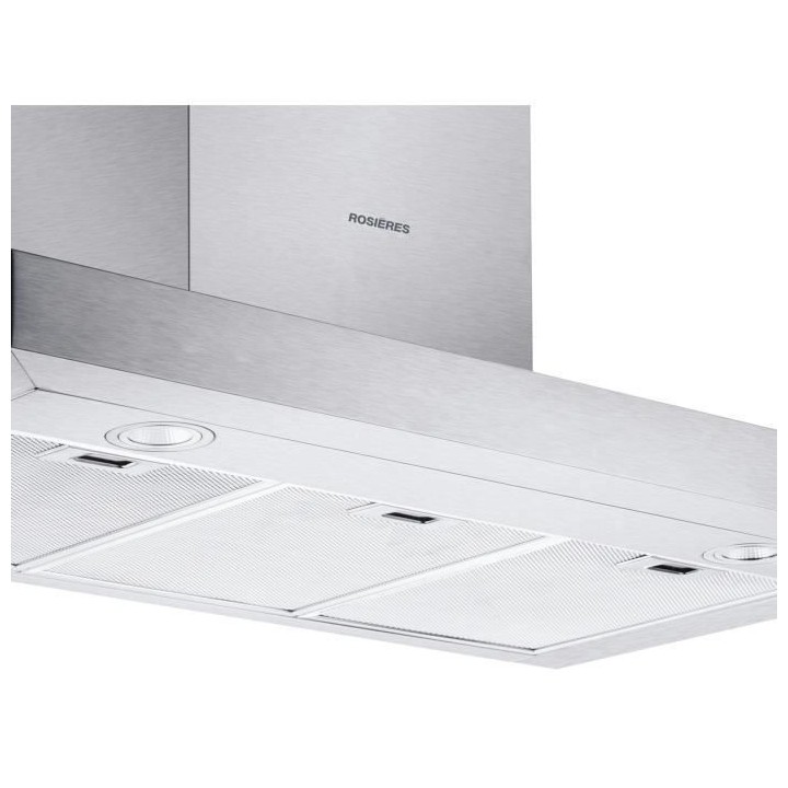 Hotte décorative ROSIeRES RTS900X - L 90 cm - Inox - 66 dB - 4 vitess