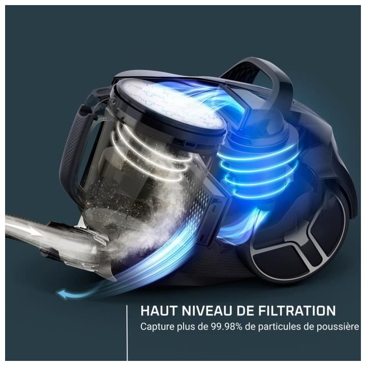 ROWENTA RO4B50EA Aspirateur sans sac, Basse consommation 900 W max, Ha