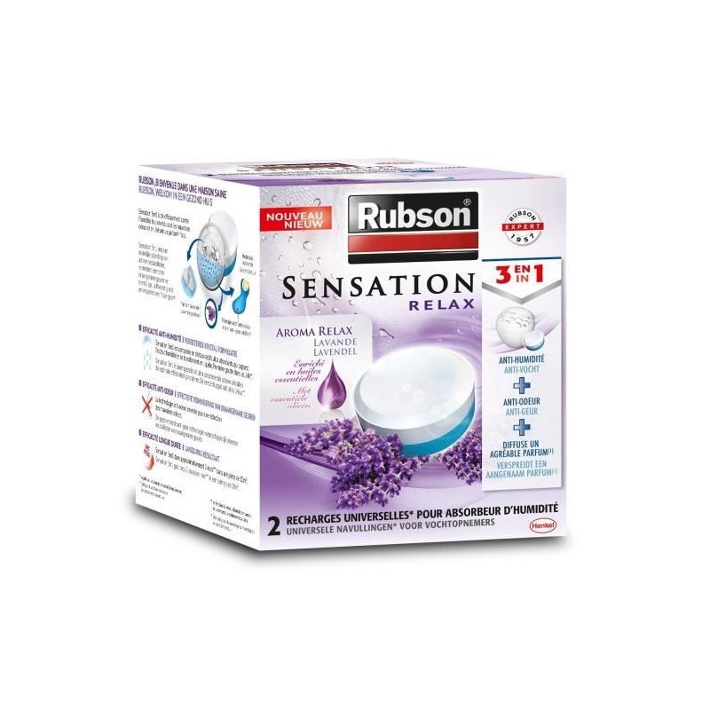 RUBSON Sensation 2 power tabs 3en1 lavande *6