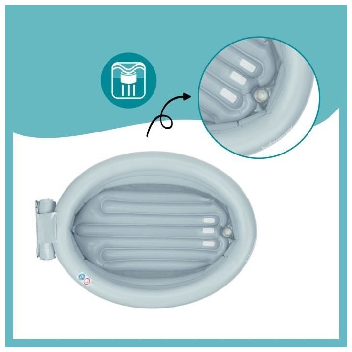 Babymoov Baignoire Gonflable AQUADOTS avec transat amovible, des la na