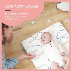 Babymoov Matelas de voyage Cosy'Lite Nomad 60x120cm, oeko Tex, Eco-conçu, Fabriqué au Portugal