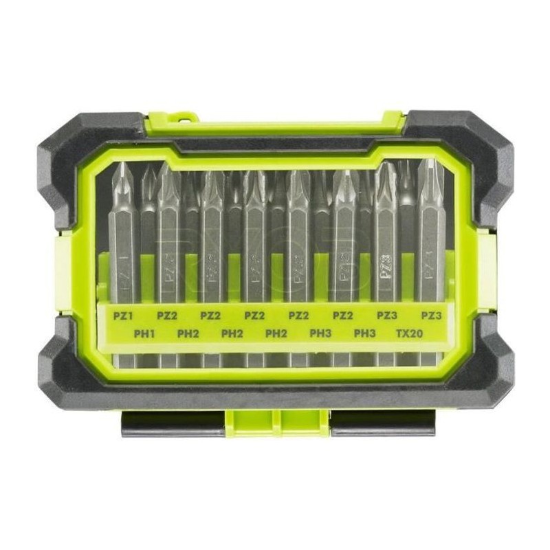 Coffret antichocs RYOBI 15 accessoires de vissage mixtes RAK15MSD