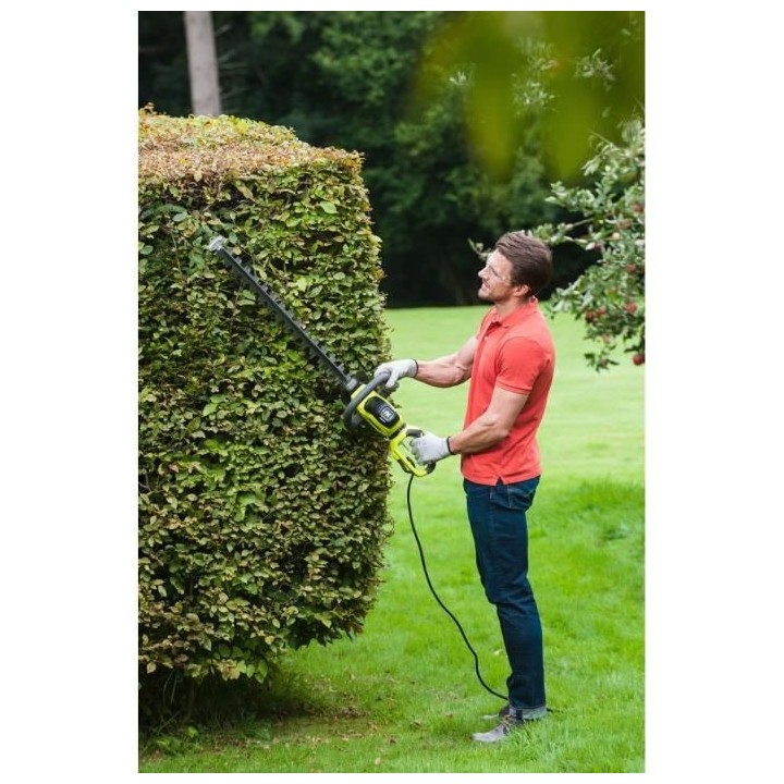 Taille-haies 600 W - lames 60 cm - écartement 28 mm - poignée arrier